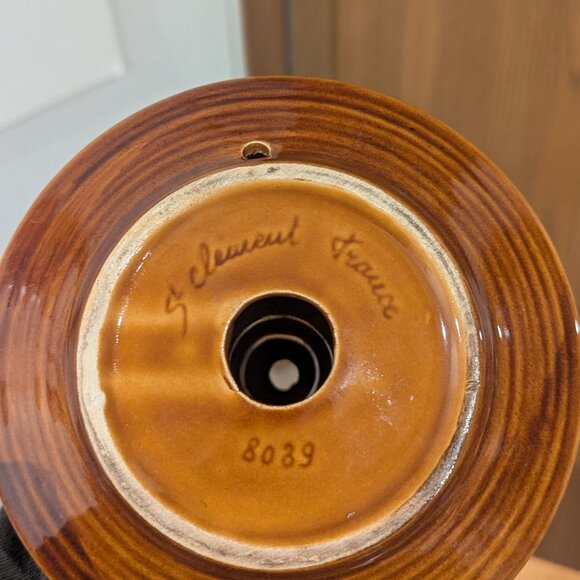 French Ceramic Candleholders from Saint Clement, 1970s Set of 2 - Picture 4 of 5